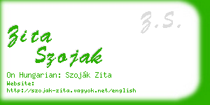 zita szojak business card